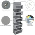 thumbnail image 2 of Cowin Over The Door Pocket Organizer Fabric Hanging Closet Clear Window Storage Bag with Mental Hooks Gray for Pantry Baby Nursery Bathroom Closet Dorm, Gray, 2 of 10