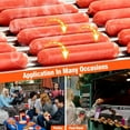 thumbnail image 2 of Roller Dog Machine, 24 Hot Dog Capacity 9 Rollers Sausage Grill, Hot Dogs Capacity 1650W Stainless Sausage Grill Cooker Machine,Removable Shelf & Drip Tray for Party Home Commercial, 2 of 7