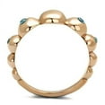 thumbnail image 3 of IP Rose Gold(Ion Plating) Stainless Steel Ring with AAA Grade CZ in Sea Blue for Women Sea Blue Stone Color Style TK3088 Size 5, 3 of 4