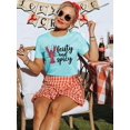 thumbnail image 4 of Camiseta YZMI Crawfish para mujer Spicy Quote Azure, talla XL, 4 of 7