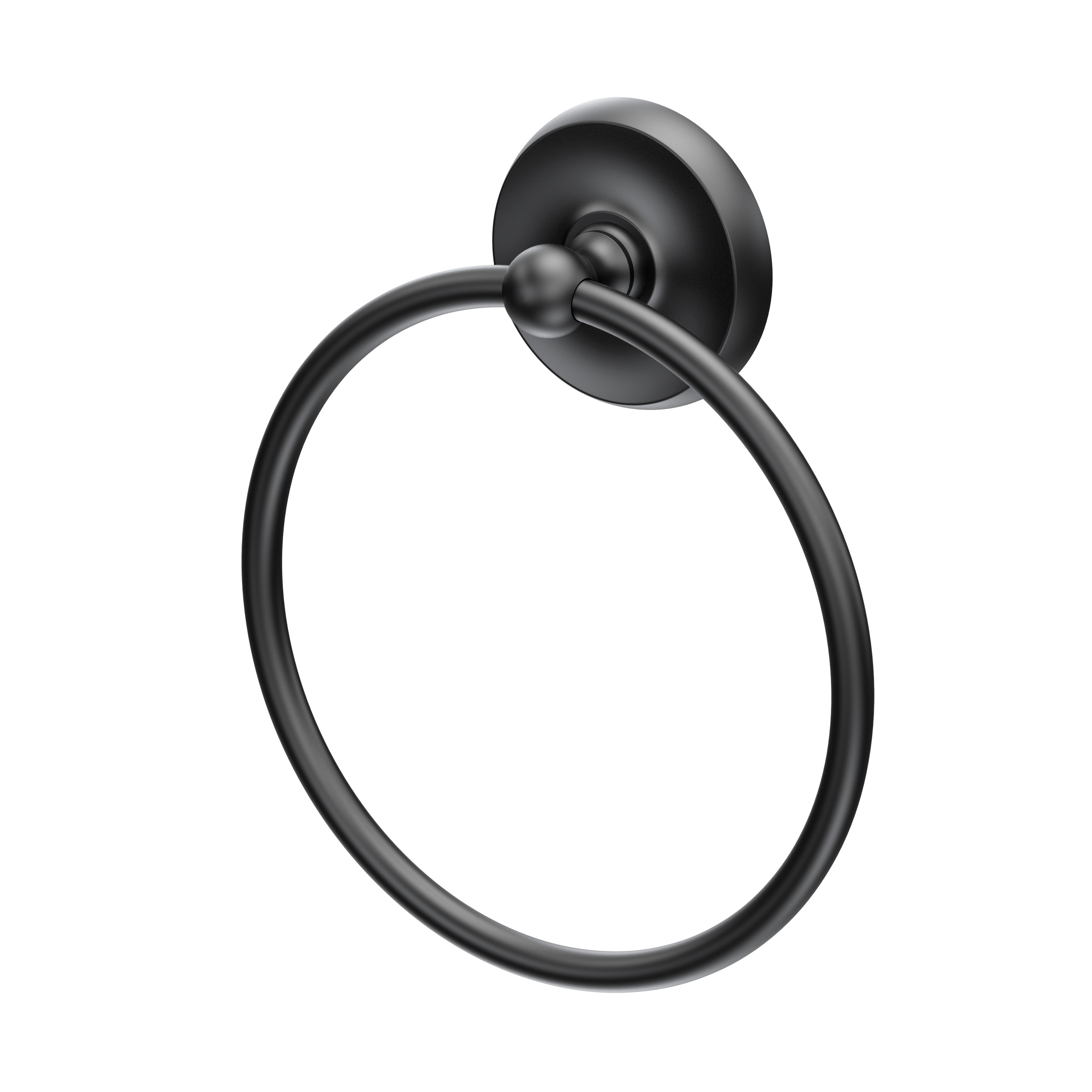 Designer II Towel Ring, Matte Black