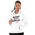 thumbnail image 4 of Boobs Need Support Breast Cancer Women Plus Size Hoodie Brisco Brands 2X, 4 of 4
