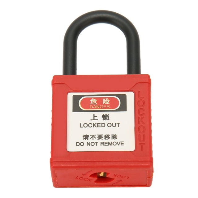 Padlocks, Lightweight Insulating Industrial Plastic Durable Self Bounce Lock Beam Anti Loss With 1 Key For Industry
