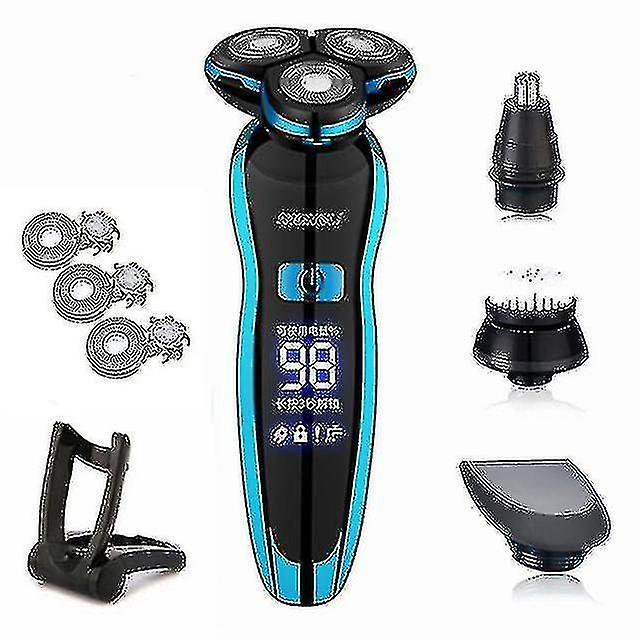 Afeitadora eléctrica, limpieza de afeitado eléctrica recargable, Compatible con hombres, lavable Zn1159