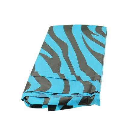- Rectangular Zebra Plastic Table Cover, 54-inch x 108-inch, Turquoise
