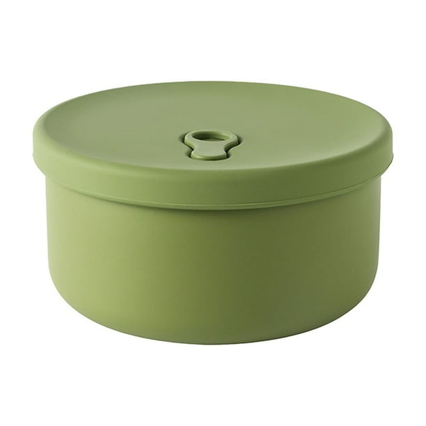 Fiambrera de silicona con calentamiento en microondas, apta para alimentos, tipo bento, ideal para preparar comidas. Contenedor plegable de silicona para refrigerador, mantiene los alimentos frescos,