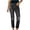 Black, variant on Viikei Womens Pants Clearance Plus Size Pants Pockets Button Mid Waist Skinny Ripped Jeans Hole Denim