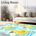 thumbnail image 2 of ODIKA 3'x5' Machine Washable Non-Slip Area Rug, Cheerful Waterfowl Artistic Package With Matching Components High Traffic Rug, Yellow, 722061, 2 of 7