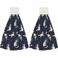 thumbnail image 2 of Hanging Towels 1 Pcs, Dish Towels Blue Cat Astronaut Absorbent Hand Towels with Hanging Loop Washcloth for Bathroom Kitchen, 2 of 6
