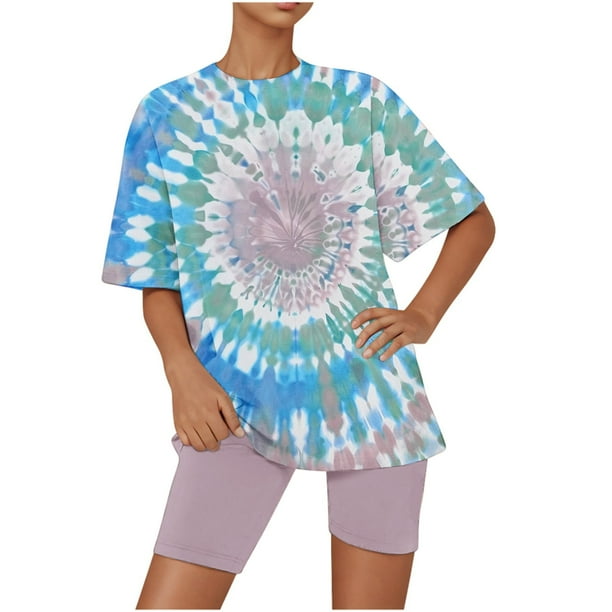 Conjunto de Pijama de las Mujeres de Manga Corta Sólida de Lechuga Y Pantalones Cortos de 2 Piezas de Poliéster, Pijama Suelto Casual para el Verano
