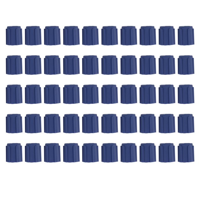Tapa de válvula de aire acondicionado, cubiertas de puerto de carga de sistema de CA automático resistentes a la corrosión y a los impactos, 50 Uds.