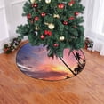 thumbnail image 2 of FMSHPON Palm Tree Xmas Christmas Tree Skirt Stand Mat for Holiday Party Decoration Indoor Outdoor 36 inches, 2 of 3