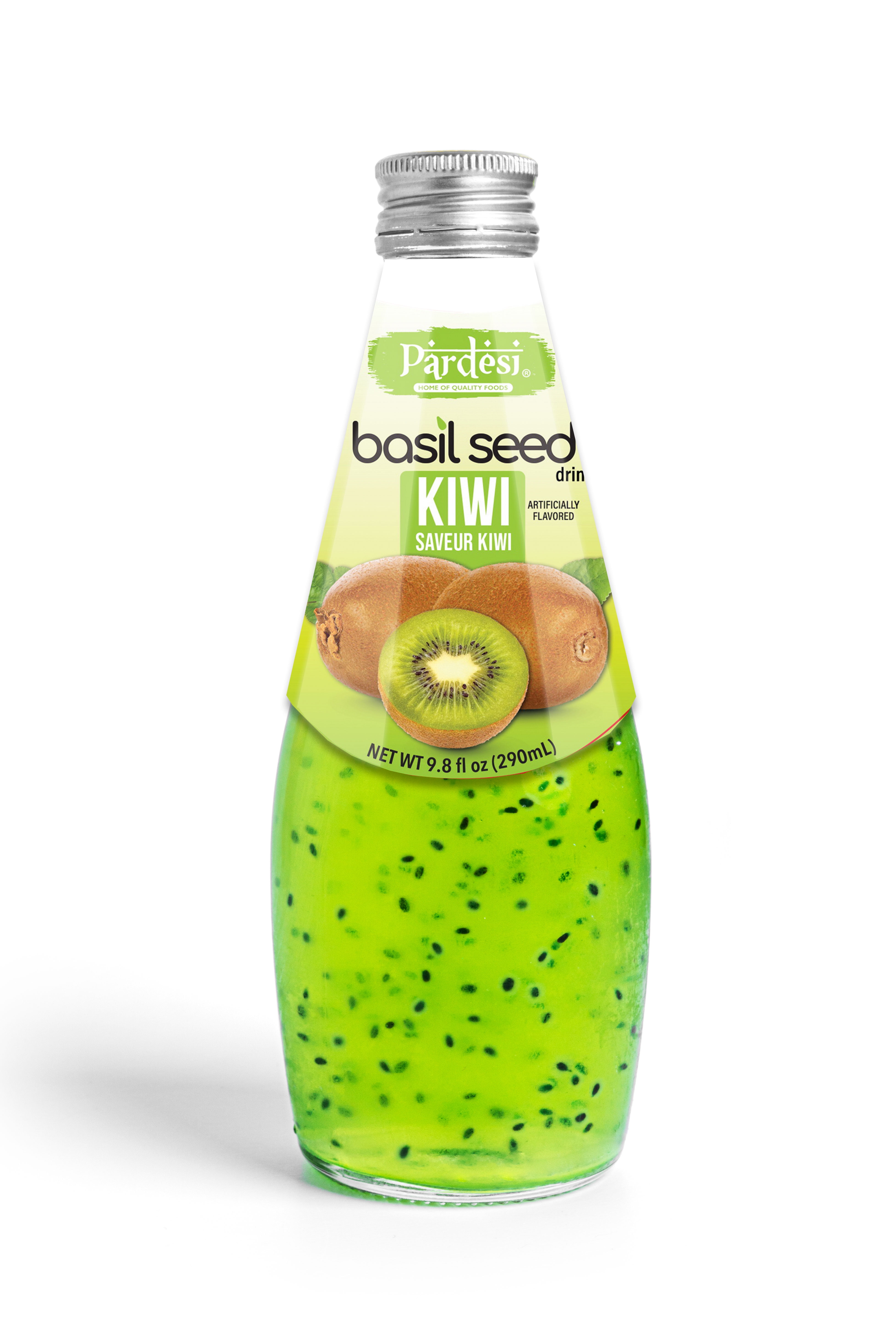PARDESI Kiwi Basil Seed Drink 9.8 fl oz (290ml) Product of Thailand