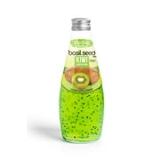 PARDESI Kiwi Basil Seed Drink 9.8 fl oz (290ml) - Product of Thailand - Fruit Juice Drink - Made with Real Basil Seeds