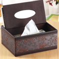 thumbnail image 3 of 1 Rectangular Multi-Function Leather Tissue Box Cover with Remote Control, Suitable for Storing Pens and Stationery, Desk Organizer for Office and Hom, 3 of 5
