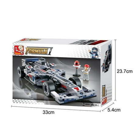 - Sluban Formula One Racing Series Building Blocks Educational Bricks Toy Kit (257) - 1:24 F1 Silver Arrow