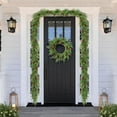 thumbnail image 6 of Guvpev 9FT Artificial Cedar Christmas Garland, Real Touch Green Faux Cypress Garland with Red Berries, Realistic Winter Greenery Garland for Table, Mantel, Wall, Indoor Outdoor Christmas Decorations, 6 of 9