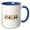 Blue/White, variant on 3drose, Nine Ladies Dancing Mid-century Retro Cut-out, 11oz Magic Transforming Mug