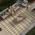 thumbnail image 6 of BERTHMEER 8'x10' Easy Jute Area Rugs for Living Room Modern Checkered Indoor/Outdoor Rugs for Patio Farmhouse Geometric Contemporary Washable Non Slip Large Rugs Carpets, Beige, 6 of 8