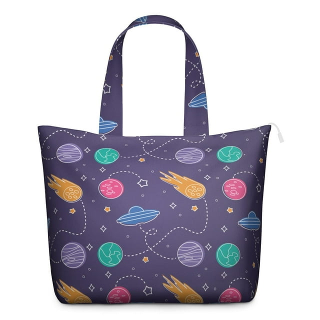Sac Weekender pour Amateurs de Science-Fiction avec Art Nébuleuse Cosmique Alien, Sac de Voyage Léger avec Multiples Compartiments pour Gym, Camping, Aventures de Week-End