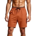 thumbnail image 4 of Besolor Men's Running Shorts Elastic Drawstring Waisted Summer Lightweight Quick Dry Workout Shorts with Pocket(Large,Orange), 4 of 7