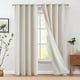 thumbnail image 1 of Cortinas Jinchan de lino, color beige, 228 cm de longitud, con filtro de luz, 1 of 8