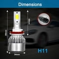 thumbnail image 2 of LED Headlight Kit H11 6000K White Low Beam Bulbs For Toyota Camry 2007-2014, 2 of 6