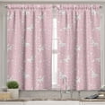 thumbnail image 2 of Ambesonne Butterfly Valance & Curtain, Soft Pink Floral, 55"x45", Pale Pink White, 2 of 6