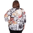 thumbnail image 2 of Alfred Dunner Womens Plus-Size Bold Floral Illustrated Henley Top, 2 of 4