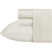 Shunjie.Home Bed Sheets Set 4 Pieces, 600 TC 100% Egyptian Cotton Bed Sheets, Breathable, Soft & Silky Sateen Weave Fits Mattress 8" Up to 18" Deep Pocket (Ivory, King)