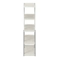 thumbnail image 4 of Epstewin 5-Shelf Wood Open Bookcase, Chrome and White, 4 of 7