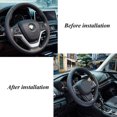 thumbnail image 4 of BR Funda universal de cuero negro para volante de coche: suave, transpirable, antideslizante, talla M (37-38 cm/14,5-15 pulgadas), 4 of 5