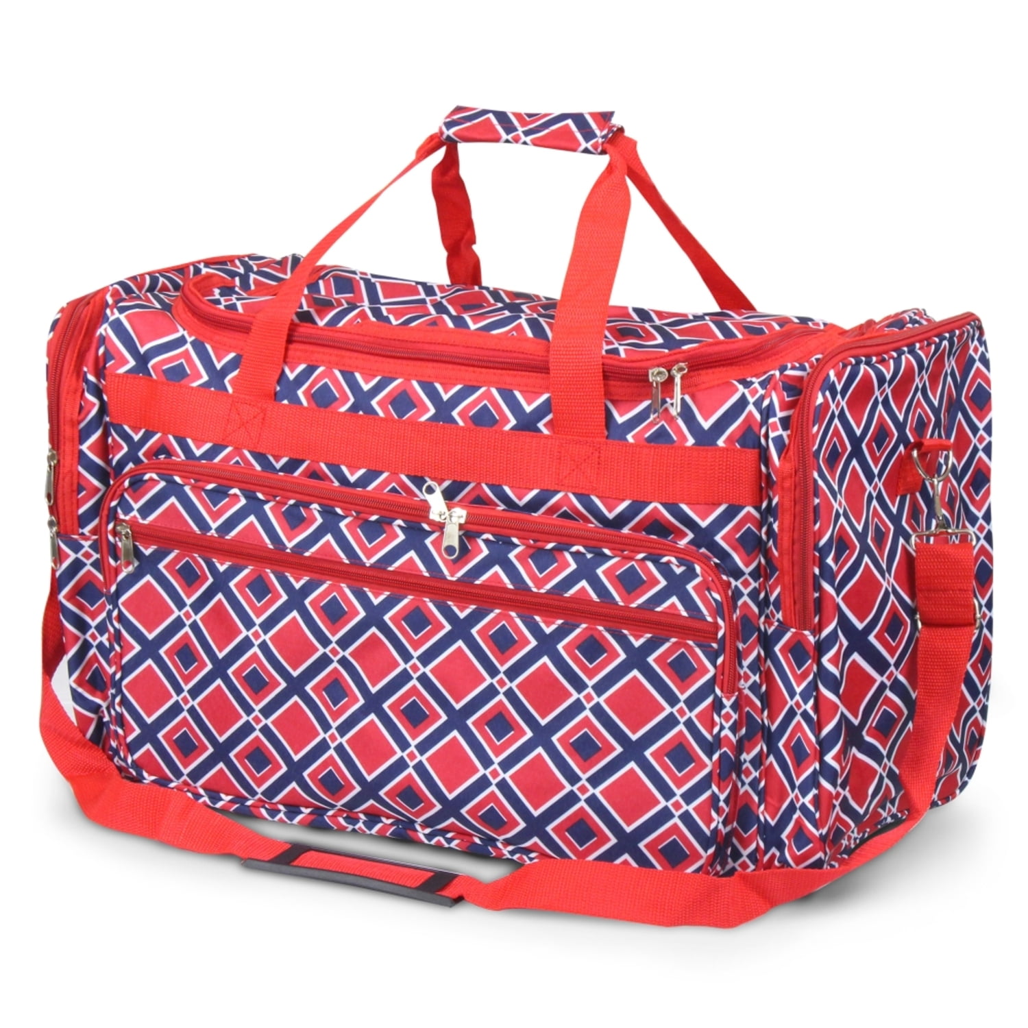 Zodaca Large Duffel Travel Bag Overnight Weekend Handbag Camping Hiking Zipper Shoulder Carry Bag (Size: 21" L x... by