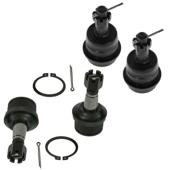 TRQ Front Upper Lower Ball JointsSet of 4 for 00-01 Dodge Ram 1500 4WD Dana 44 PSA63155