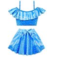 thumbnail image 2 of Toddler Girls Princess Swimsuit Two Pieces Ruffle Bathing Suit Tankini Swimwear, 2 of 5