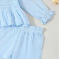 thumbnail image 6 of NOLDARES Toddler Baby Girl Clothes Cute Long Sleeve Sweatshirt Fall Winter Outfits Kids Pullover Pants 2Pcs Set(Sky Blue,4-5 Y), 6 of 6