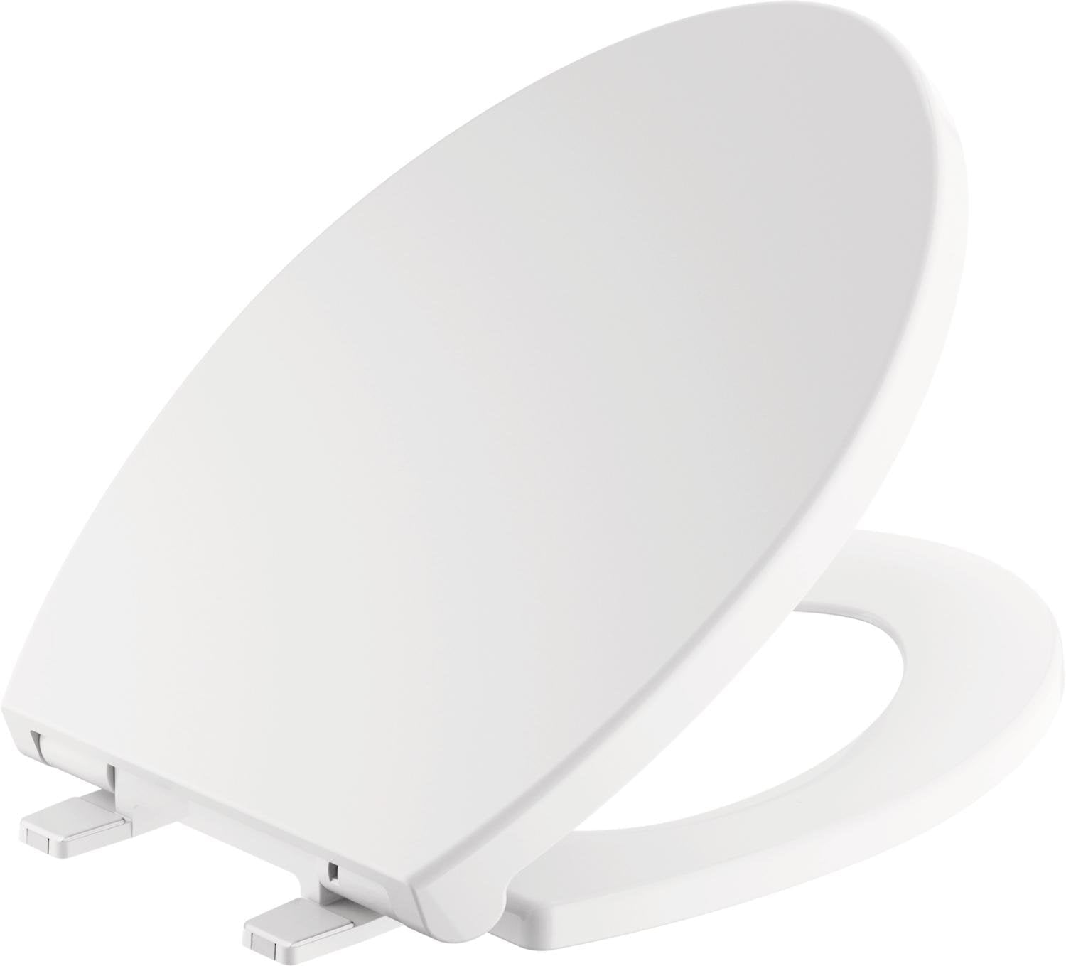 Delta Morgan Round Closed Front Toilet Seat with NoSlip Bumpers in White 800903-WH