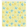 thumbnail image 3 of Ambesonne Checkered Shower Curtain, Daisy Butterfly, 69"Wx70"L, Pale Blue Pale Blue, 3 of 3