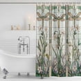 thumbnail image 4 of Vintage Dragonfly Waterproof Fabric Shower Curtain,Botanical Teal Spring Summer Waterproof Fabric Shower Curtain for Bathroom Curtains Bathtubs Hotel Shower Curtains with 12 Hooks Stall 48x72in, 4 of 8