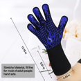 thumbnail image 4 of Guantes para barbacoa con utensilios para barbacoa, guantes largos de silicona antideslizantes resistentes al calor 1472f para horno, para barbacoa, hornear, cortar, 4 of 5