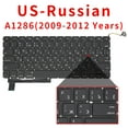 thumbnail image 1 of New A1286 For Macbook Pro 15" Replacement Keyboard US UK Russian French Spain Arabic Version 2009 2010 2011 2012 Year US-Russian, 1 of 6