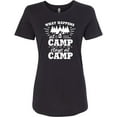 thumbnail image 3 of Inktastic What Happens at Camp Stays at Camp with Tent and Woods Women's T-Shirt, 3 of 5