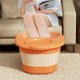 thumbnail image 1 of Cubo plegable para baño de pies con asa y tapa, cubo de spa portátil para pies con puntos de masaje, cubo portátil para baño de pies, cubo de spa plegable para pies, 1 of 7