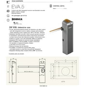Beninca 24 VDC Electromechanical Parking / Gate / Road Barrier Operator with 16 FT Aluminum ARM (EVA5). Made in Italy