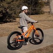Glerc Mars Kids Mountain Bike, 20 Inch Fat Tire Bike for Teen Ages 6-12 Year Old, Bicycle with 2.8-Inch Wide Tires and 6 Speed Drivetrain,Orange