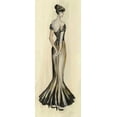 thumbnail image 2 of Vassileva, Silvia 15x32 White Modern Wood Framed Museum Art Print Titled - Evening Gown I, 2 of 4