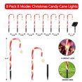 thumbnail image 3 of SOWAZ Solar Outdoor 20-Inch LED 8-Mode Dusk to Dawn Christmas Holiday Candy Cane Pathway Lights with Stars, 8-Pack, 3 of 12