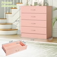 thumbnail image 3 of UBesGoo Pink Chest of Drawers Dresser Wood Organizer Cabinet, 4 Drawer Nightstand Side Table, Furniture for Bedroom, 3 of 18
