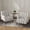 Brown Stripe, variant on PIA RICCO Stripe Accent Chair Upholstered Armchair with Wood Legs Comfy Single Sofa for Living Room, Blue