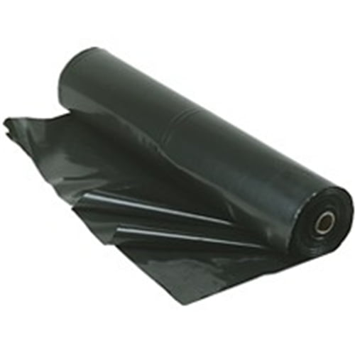 TRM 610B 10' x 100' 6 Mil All Weather Plastic Sheeting Black Visqueen